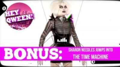 Hey Qween! BONUS: Sharon Needles’ Jumps Into The Time Machine Photo