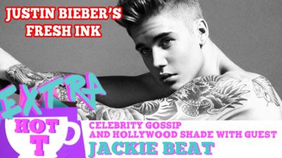 Shirtless Justin Bieber’s Fresh Ink!: Extra Hot T with Jackie Beat Photo
