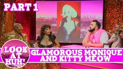 Glamorous Monique & Kitty Meow Look at Huh Pt 1 on Hey Qween! with Jonny McGovern Photo